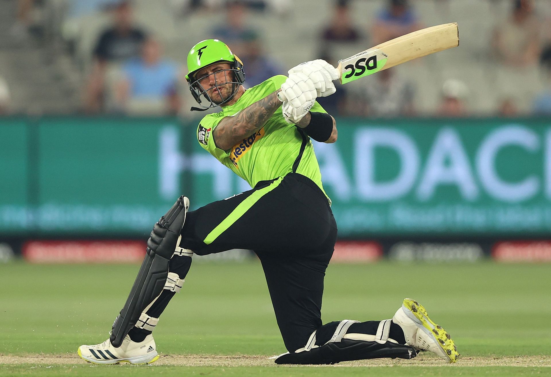 Alex Hales of the Thunder bats during the Men's Big Bash League. Pic: Getty Images