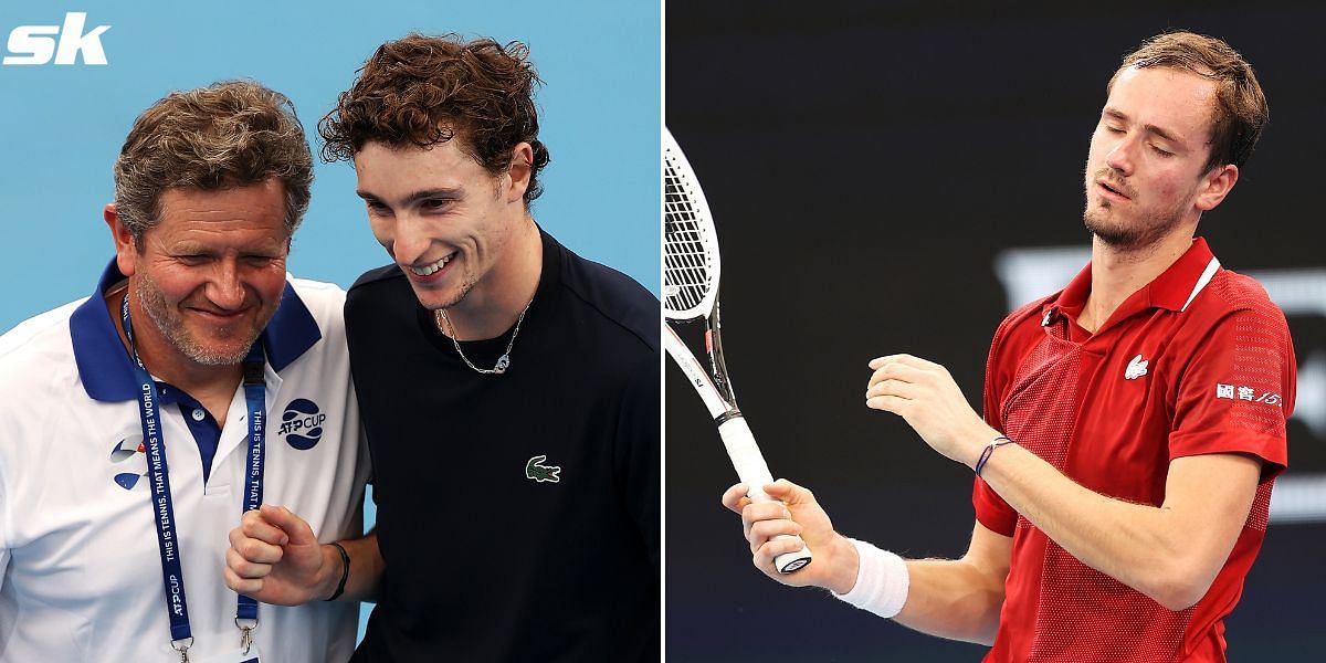 Ugo Humbert and Daniil Medvedev at the 2022 ATP Cup