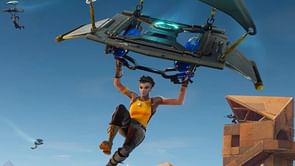 Fortnite player discovers the result of landing atop a gliding player