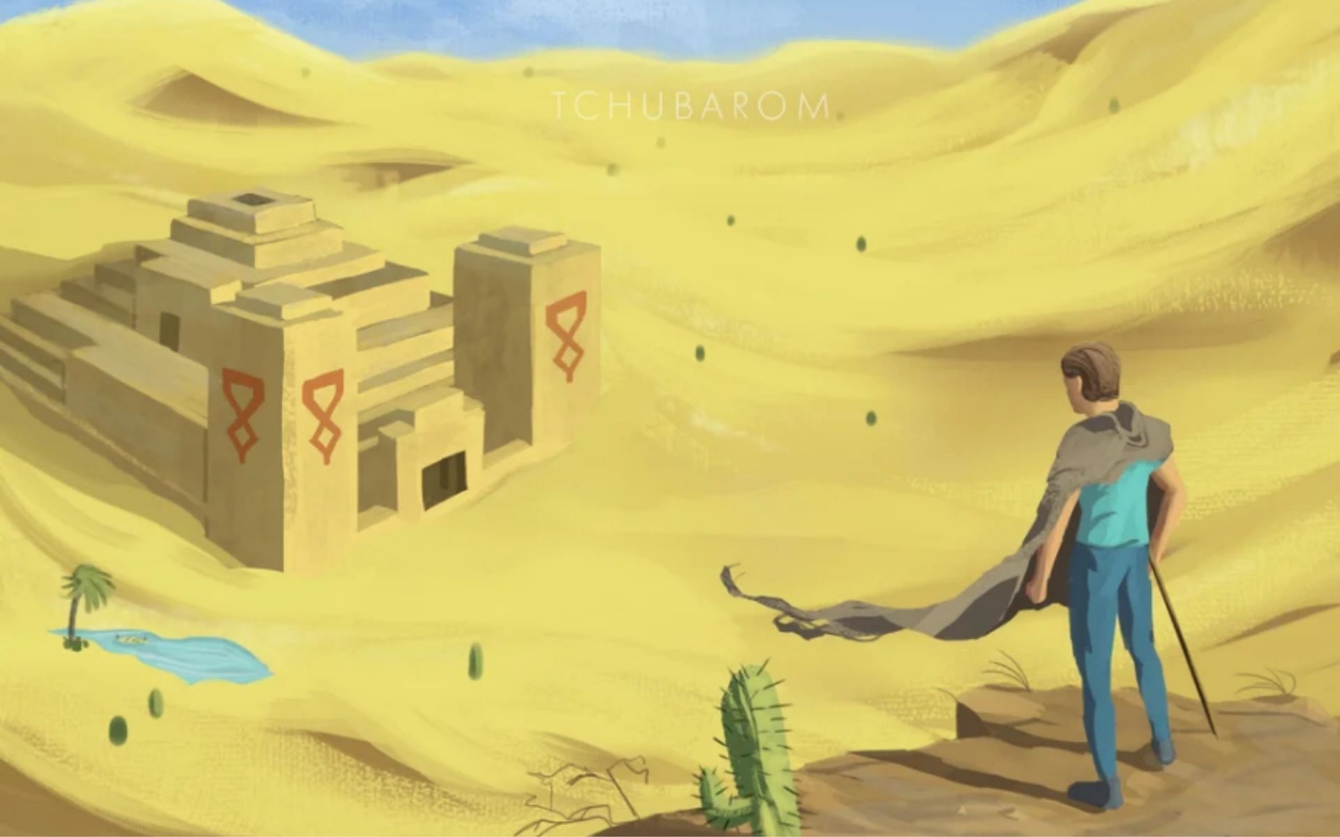 A Desert Temple Fan Art (Image via Reddit/ tchubarom)