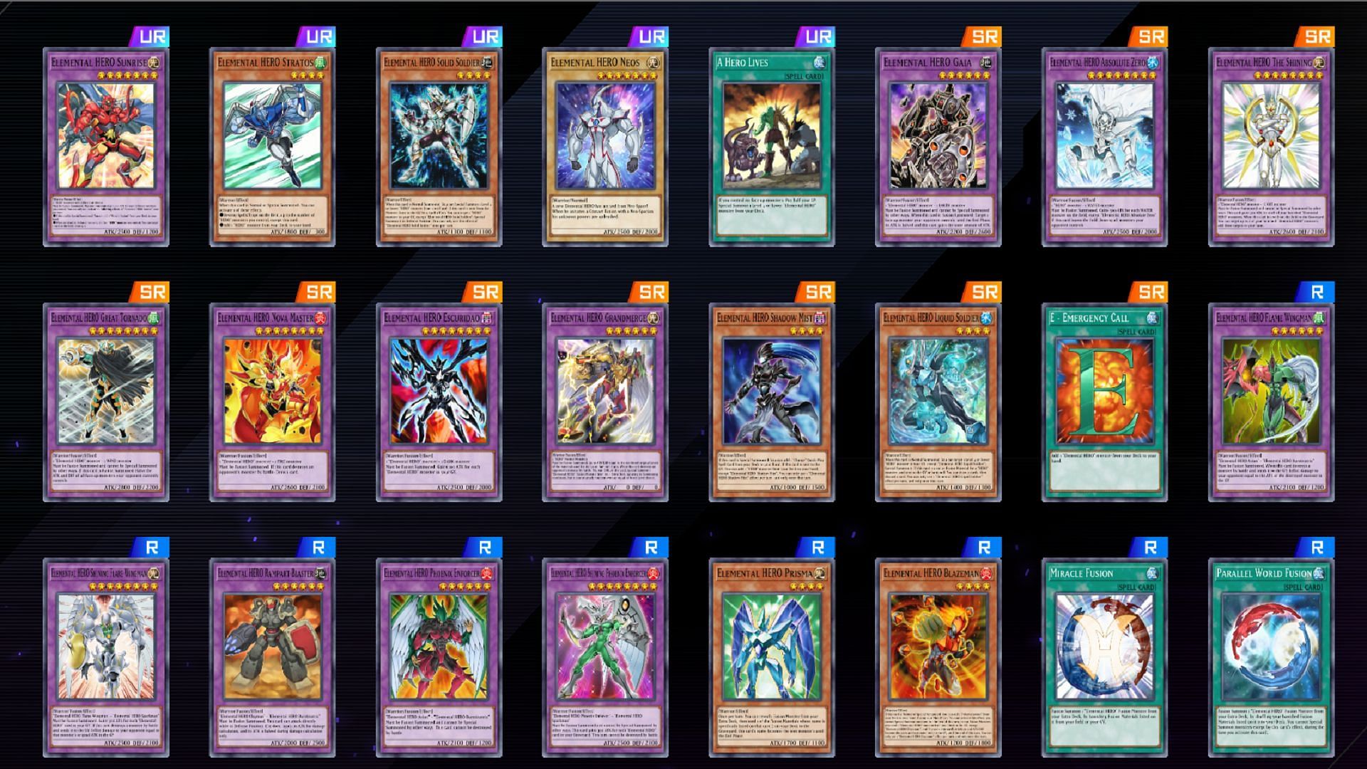 A hard-hitting HERO deck in Master Duel (Image via Konami)