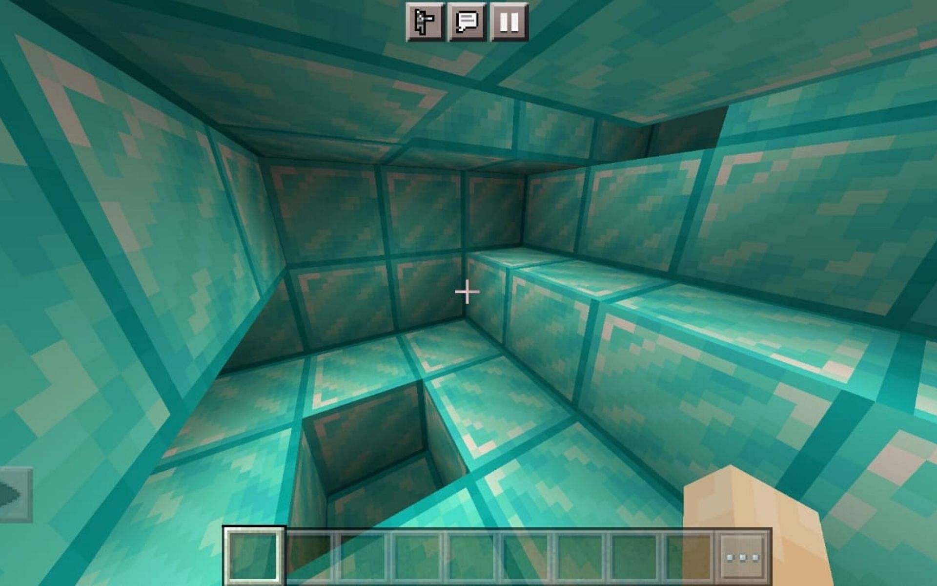 Diamond blocks in Minecraft (Image via Minecraft)