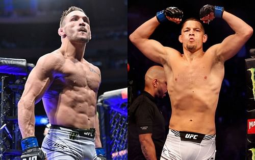 Michael Chandler (left) and Nate Diaz (right)