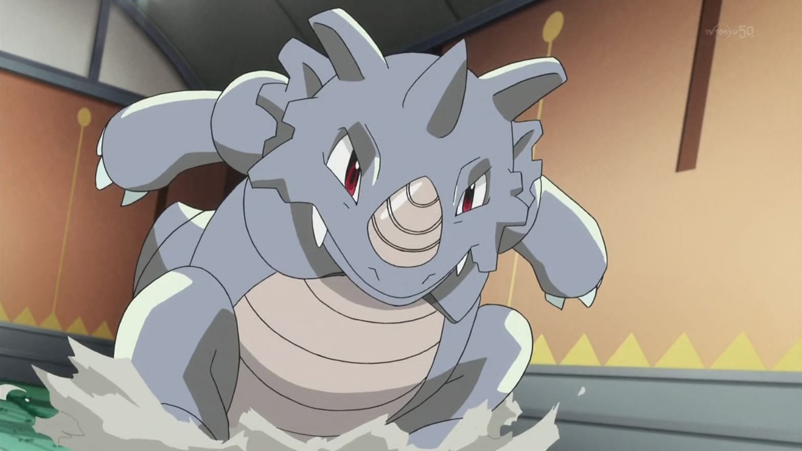 Rhydon as it appears in the Pokemon Origins special (Image via The Pokemon Company)