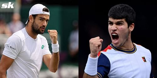 Matteo Berrettini and Carlos Alcaraz.