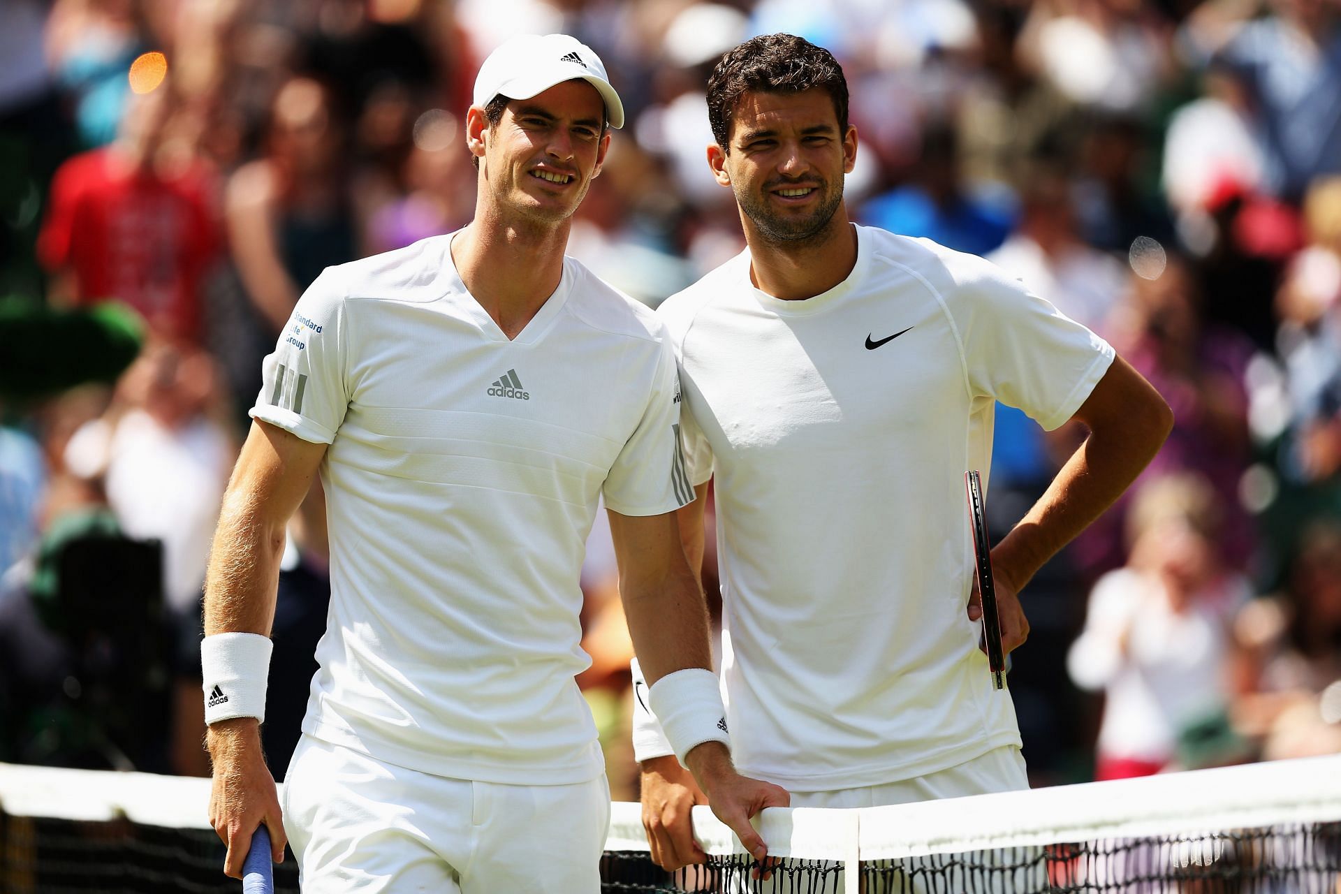 Andy Murray (L) and Grigor Dimitrov