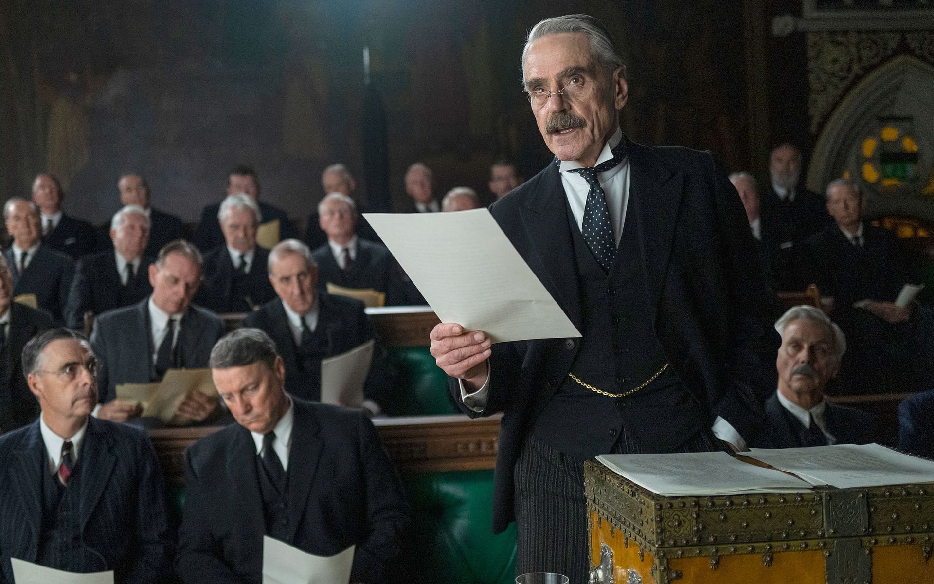 Still from Netflix&#039;s Munich - The Edge of War - Neville Chamberlain (Image via Netflix)