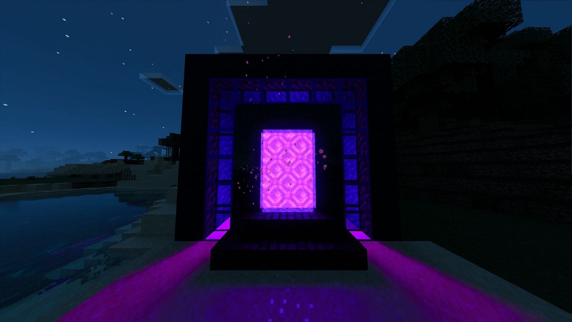 A standard Nether portal (Image via Mojang)