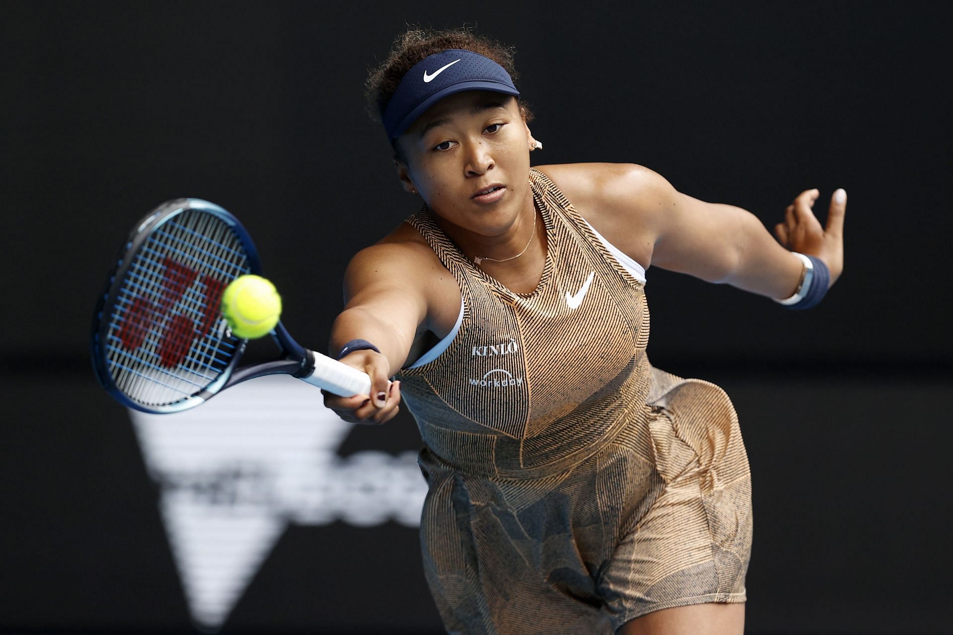Naomi Osaka during her win over Alize Cornet at the 2022 Melbourne Summer Set