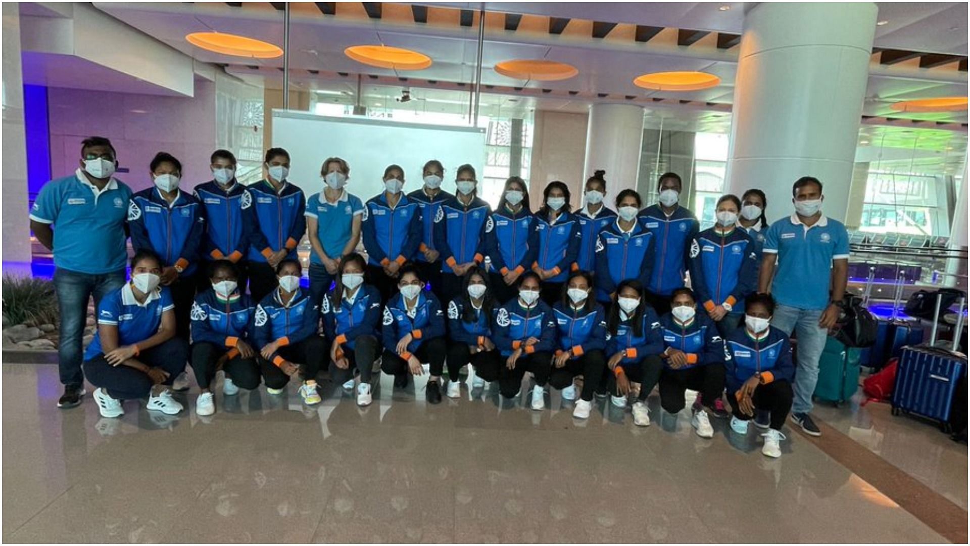 Indian Women&#039;s Hockey Team touchdown Muscat ahead of Asia Cup 2022 (Pic Credit: Hockey India)