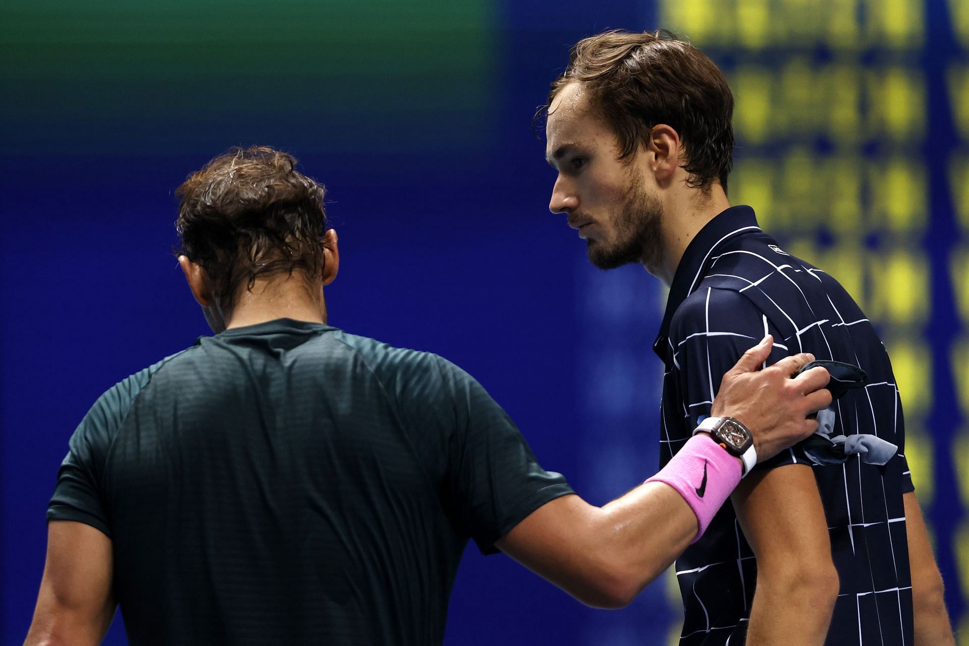 Rafael Nadal and Daniil Medvedev at the ATP World Tour Finals 2020