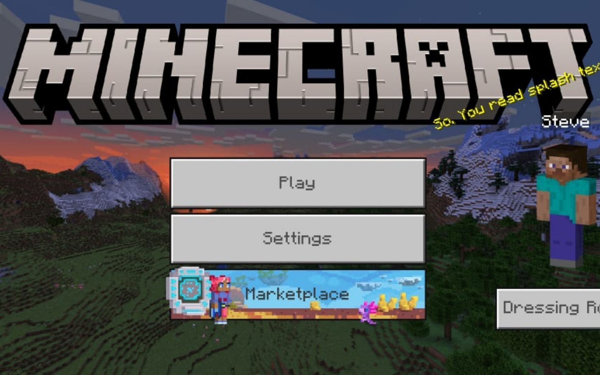 Minecraft Menu (Image via Minecraft)