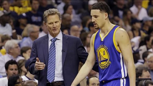 Klay Thompson has already impressed Steve Kerr with his play two games into his long-awaited return [Photo: ABC7 News]