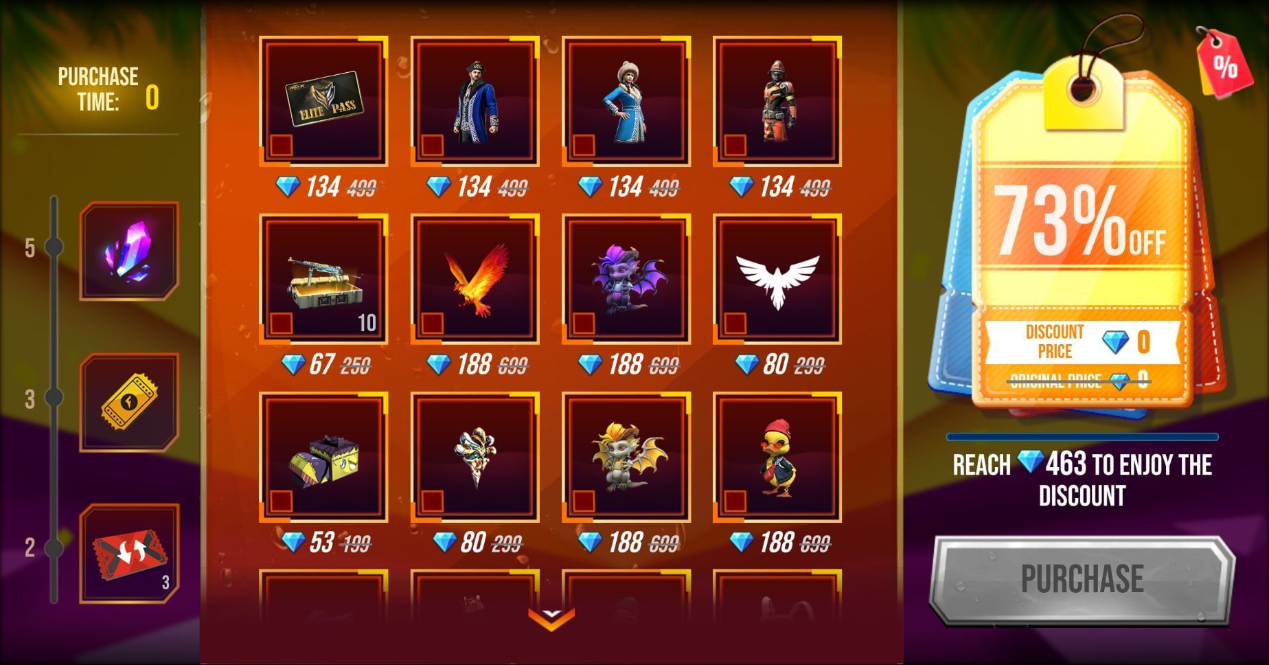 इनाम का प्रयाज पूल (Image via Garena)