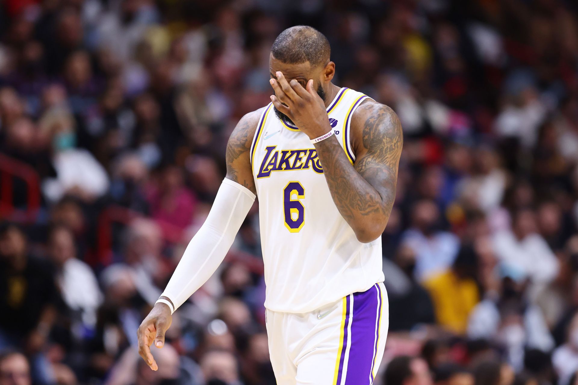 LA Lakers superstar LeBron James is questionable for tonight's game