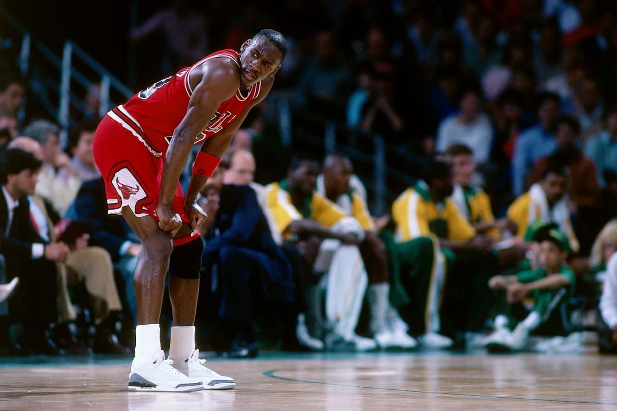 Michael Jordan with the Chicago Bulls.