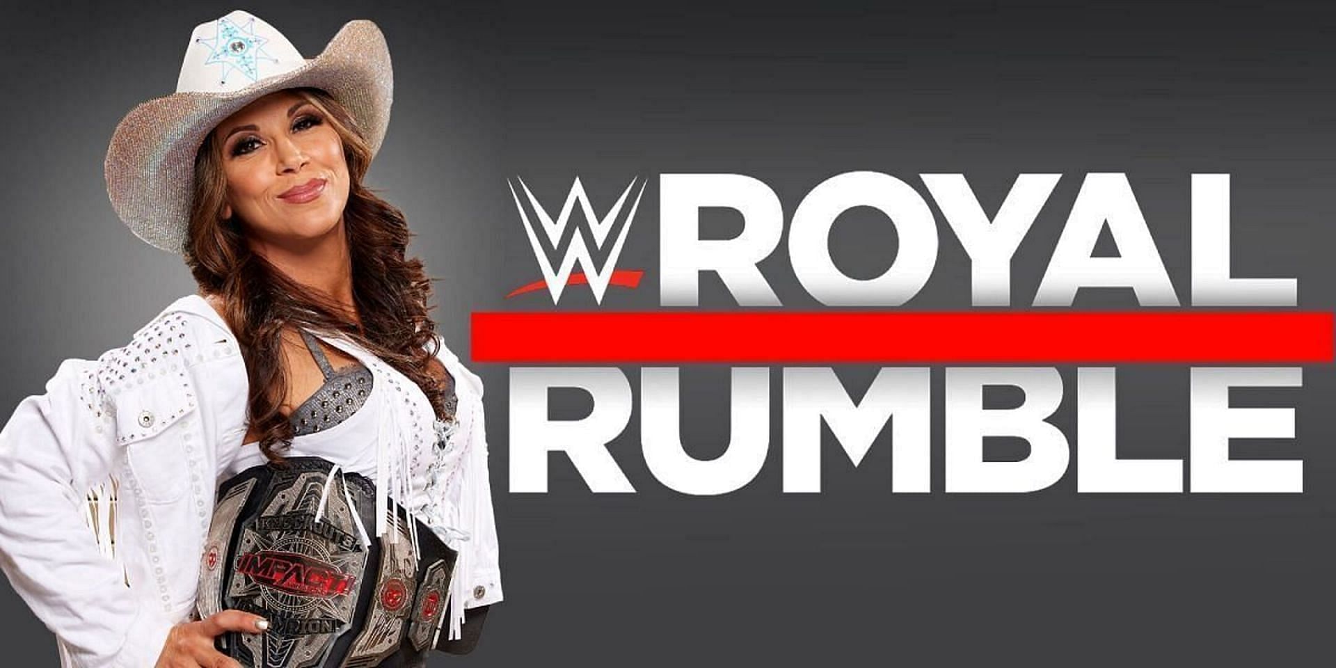Mickie James could be seen with the Impact Knockouts Championship at the Royal Rumble