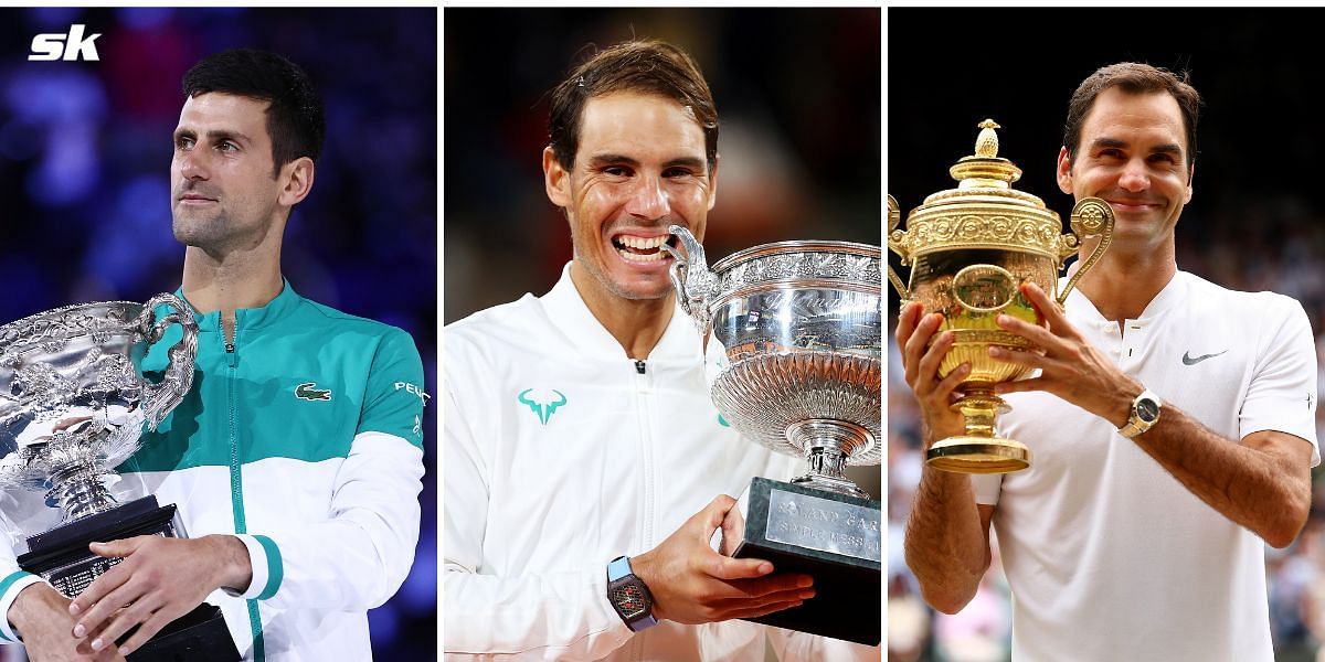 Novak Djokovic, Rafael Nadal, and Roger Federer each have 20 Grand Slam titles
