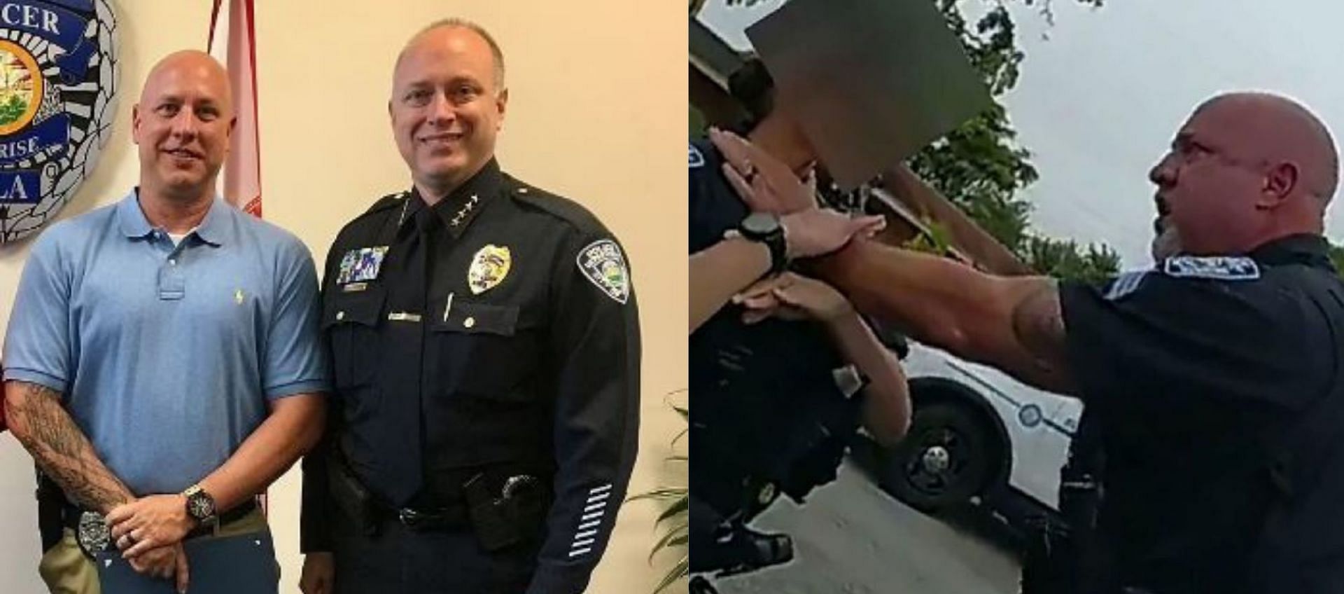 Sergeant Christopher Pullease has been relieved of his supervisory duties for choking a fellow officer (Image via City of Sunrise Police Department)