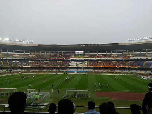 The Vivekananda Yuba Bharati Krirangan on the day of a Kolkata Derby (Image Courtesy: ISL)