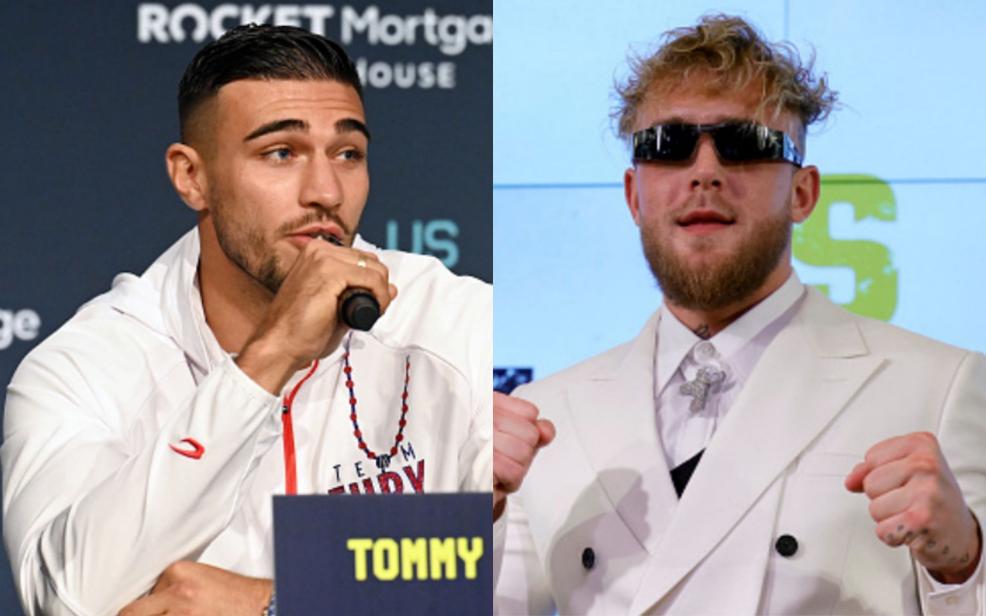 Tommy Fury (left); Jake Paul (right)