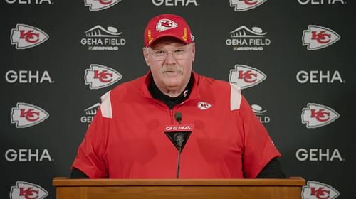 Andy Reid during his press conference following the AFC Divisional Playoffs