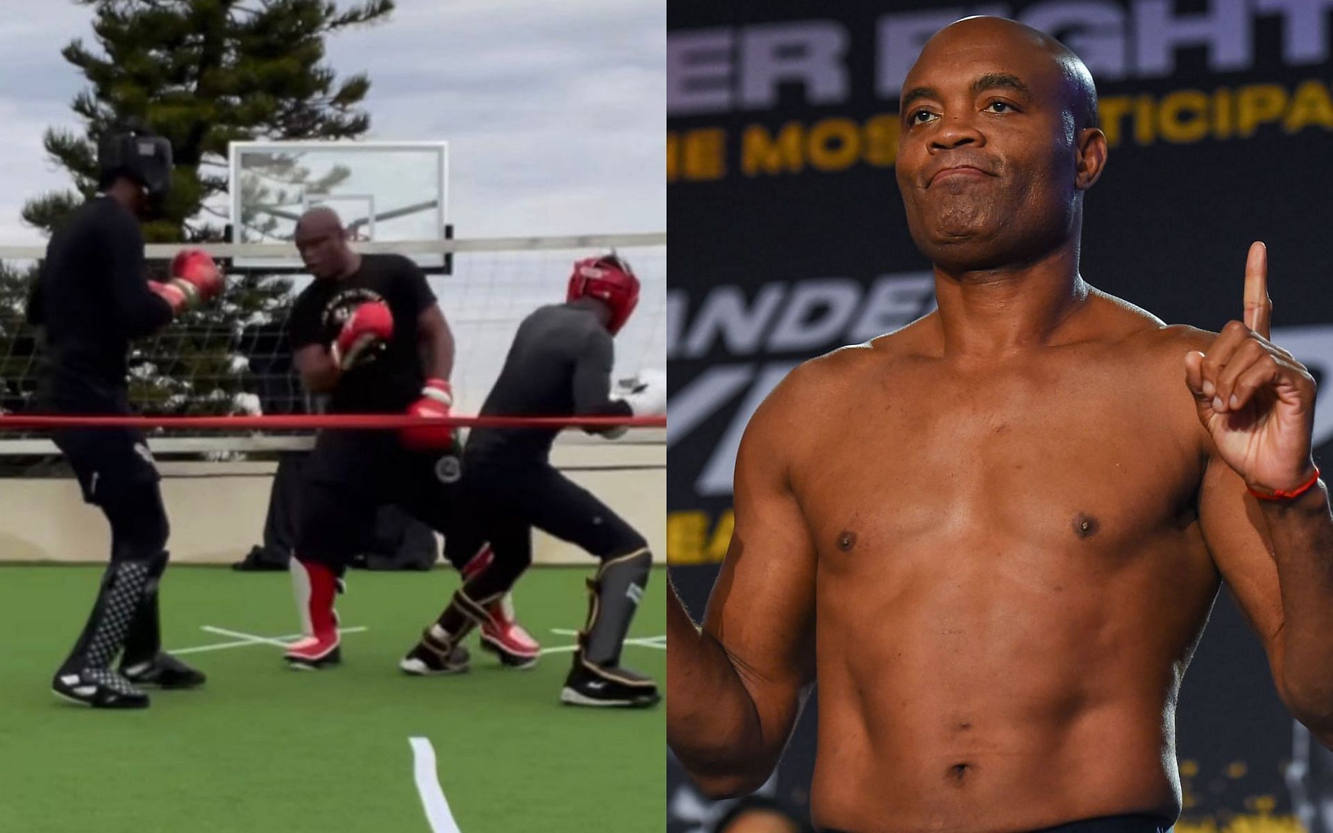 Anderson Silva dominates 2-on-1 sparring session