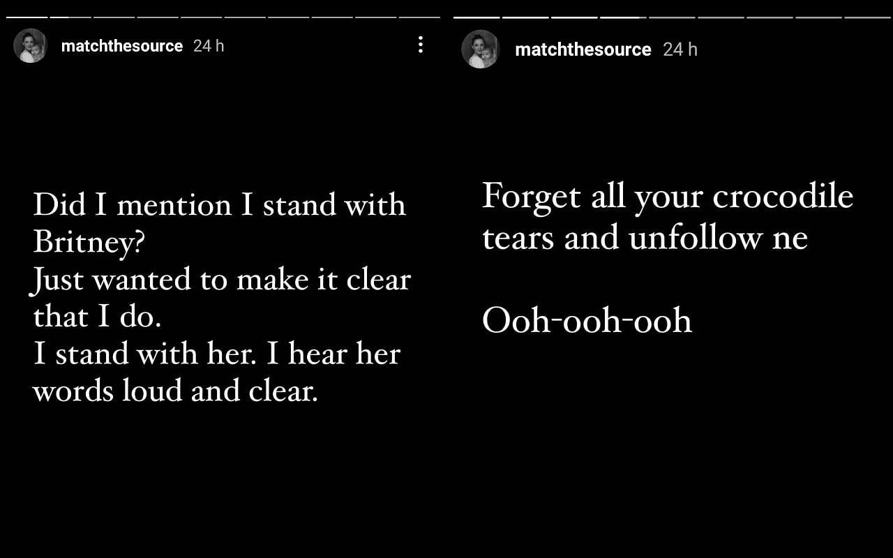 Alexa Nikolas&#039; recent Instagram stories (Image via matchthesource/Instagram)