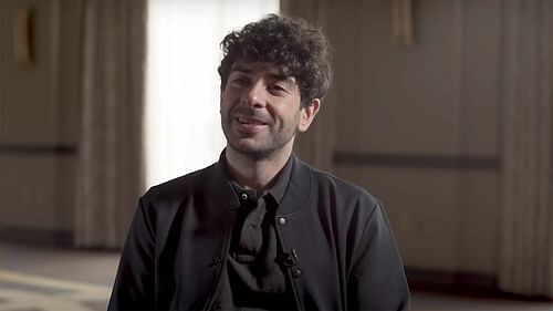 Tony Khan being interviewed in 2021