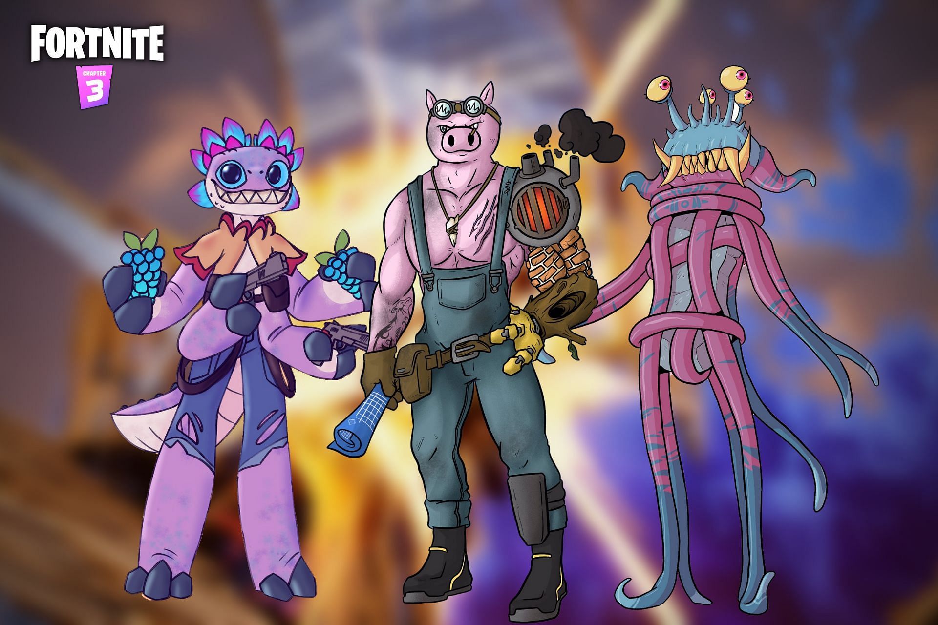 These skins will look great in Fortnite Chapter 3 (Image via Twitter/ TaterDoFortnite, Adrotito &amp; logishere)