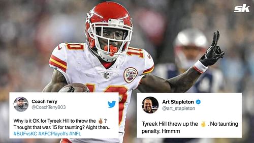 NFL Fans on referees not calling a taunting penalty on Chiefs WR Tyreek Hill