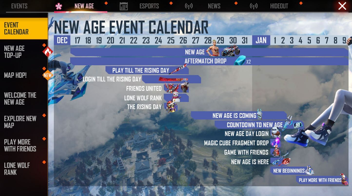 New Age is one of the many events that is being hosted by Garena (Image via Free Fire)