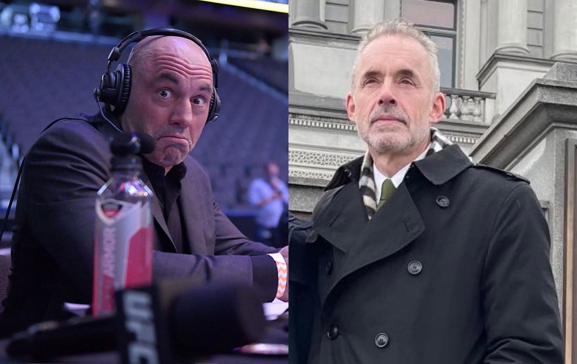 Joe Rogan (left) &amp; Jordan Peterson (right) [Image Credits- @jordanbpeterson on Twitter]