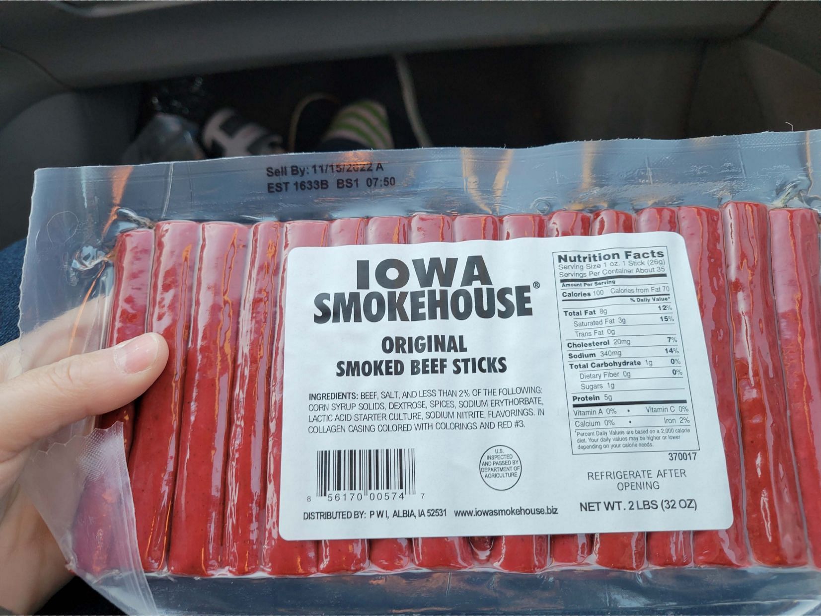 Iowa Smokehouse Original Smoked Beef Sticks from Abbyland Foods Inc. (Image via FSIS/ Abbyland Foods)