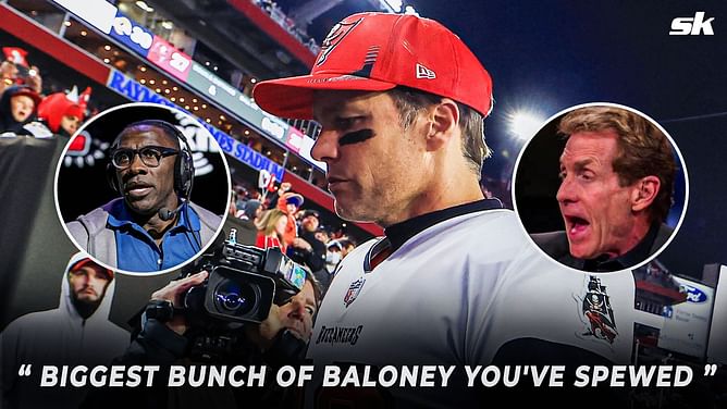 "Biggest bunch of baloney you've spewed" - Skip Bayless grills Shannon Sharpe for saying Tom Brady got outplayed against Rams