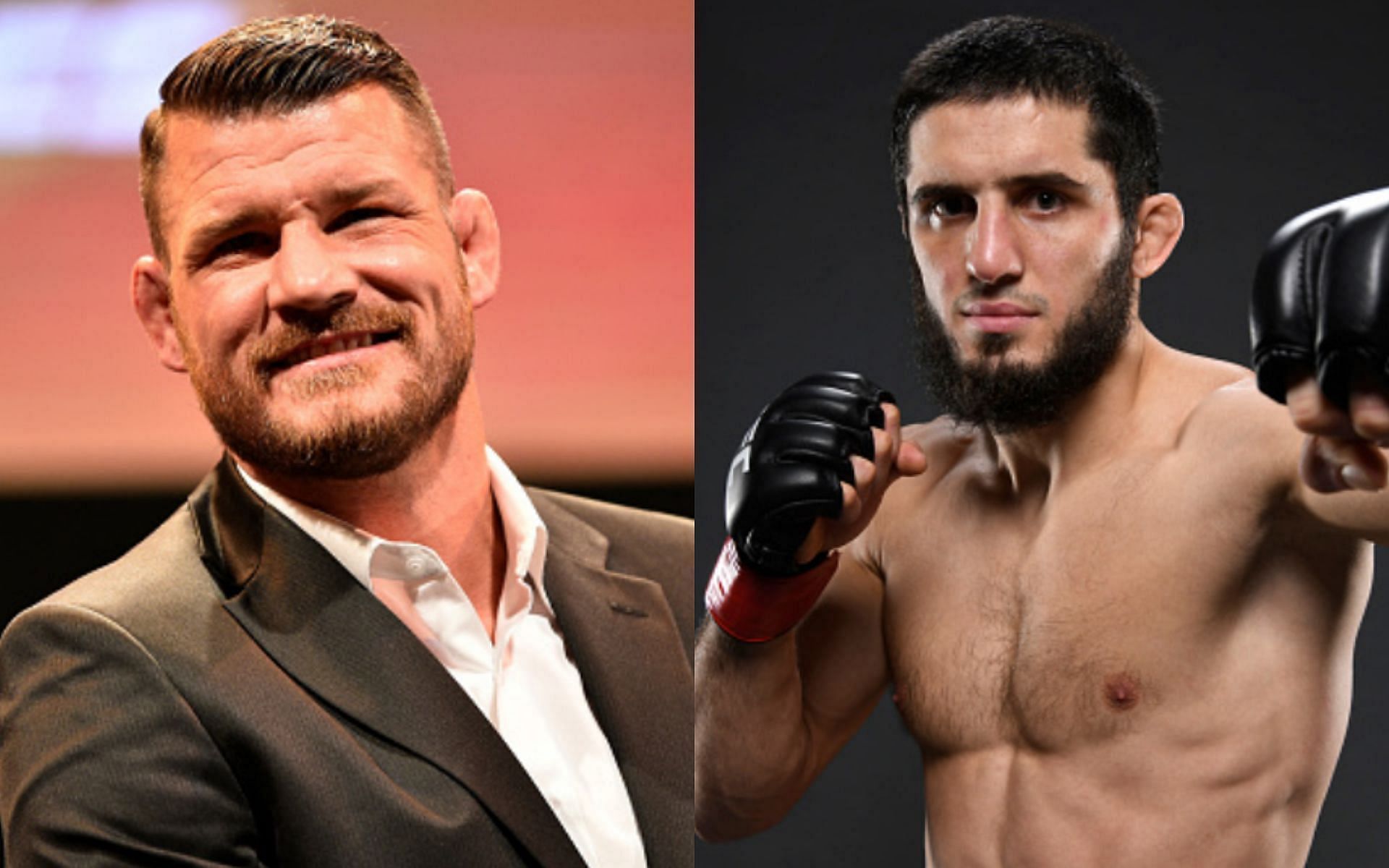 Michael Bisping (left) and Islam Makhachev (right)