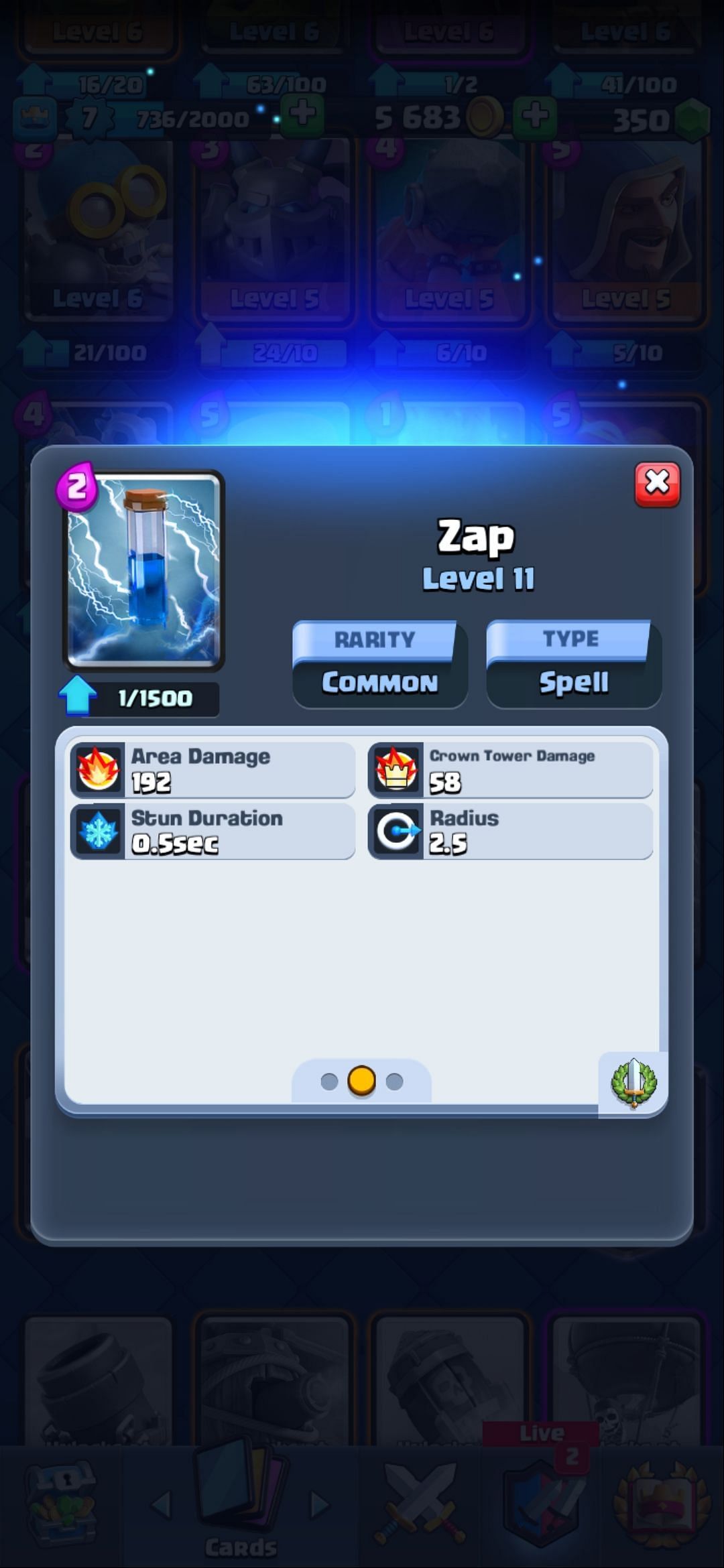 The Zap spell (Image via Sportskeeda)