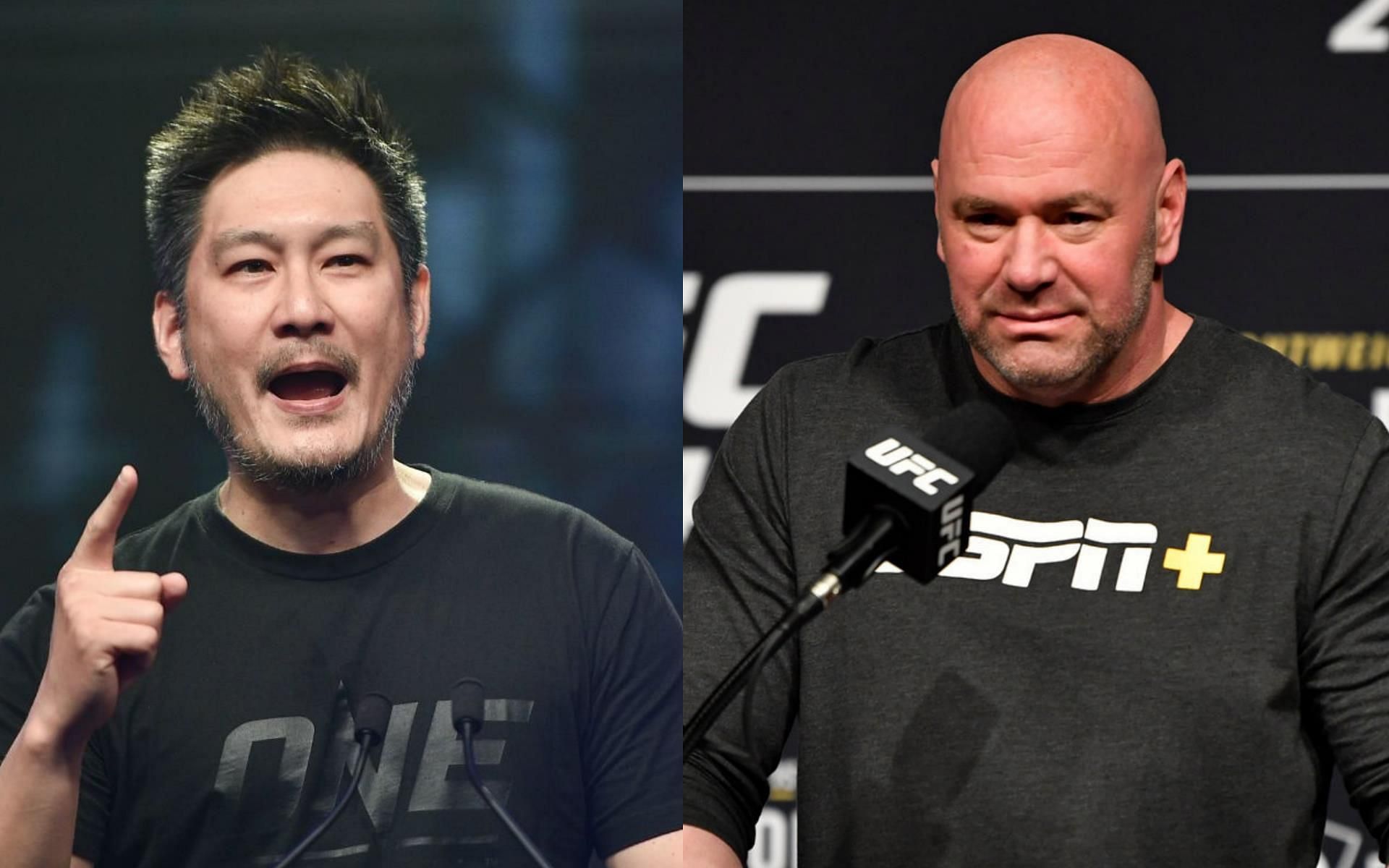Chatri Sityodtong (Left) has &quot;stylistic differences&quot; with Dana White (Right) | [Photos: ONE Championship/The New York Times]