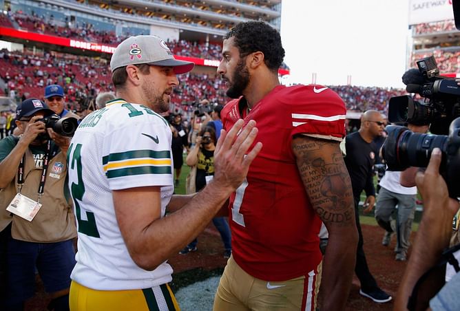 "Aaron Rodgers risked others’ lives for his career" - Fans demand Colin Kaepernick's return to NFL