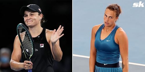 Ecstasy and agony for Ashleigh Barty (L) & Aryna Sabalenka (R) on Day 4 of the Adelaide International