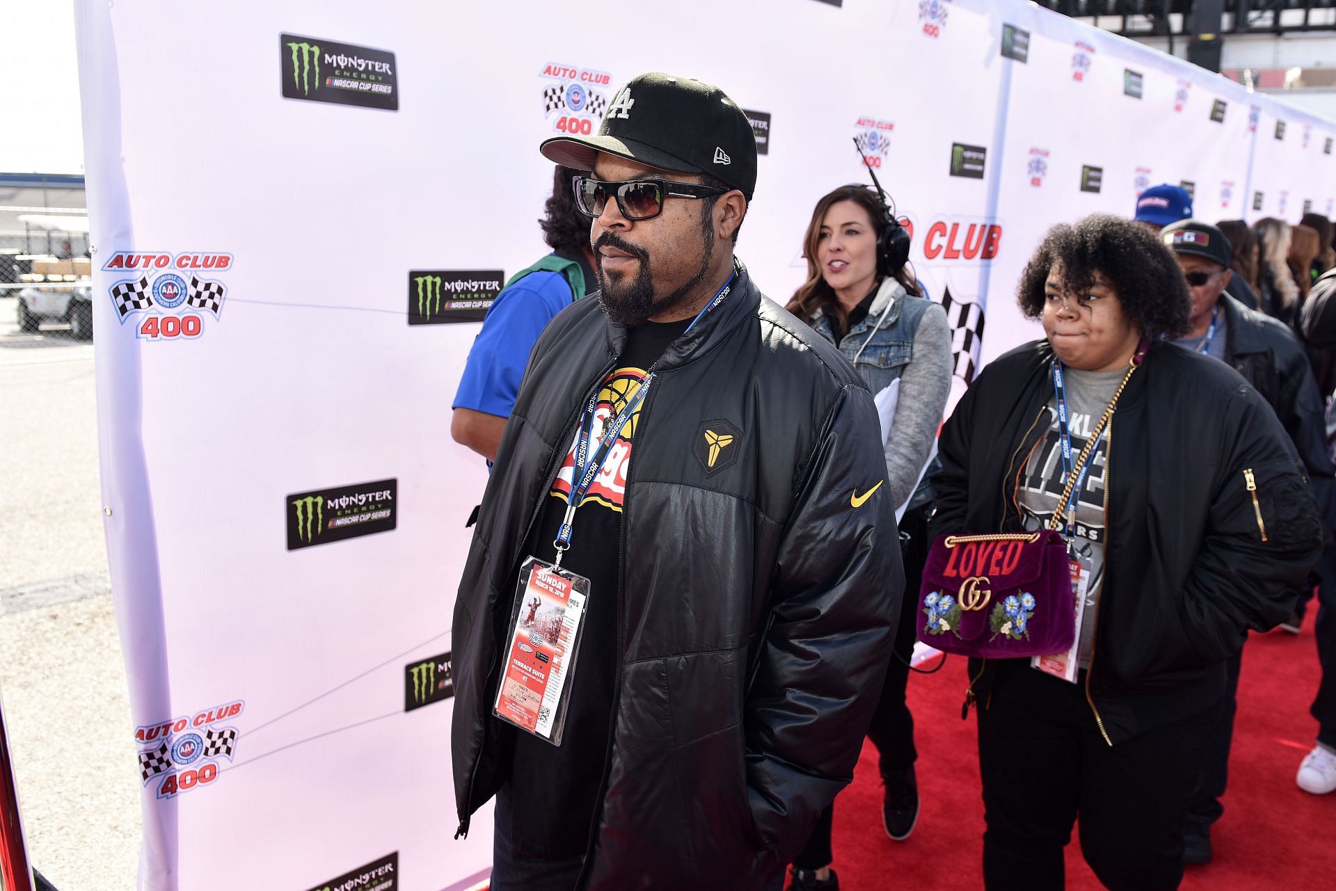 Ice Cube at Cup Series Auto Club 400 (Photo by Jonathan Moore/Getty Images)