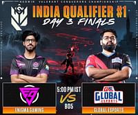 Global Esports vs Enigma Gaming: Valorant Conquerors Championship India Qualifier 1 grand-final prediction, head-to-head, livestream details, and more