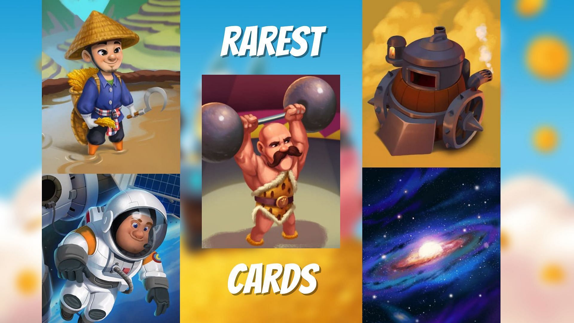 5 rarest cards in Coin Master