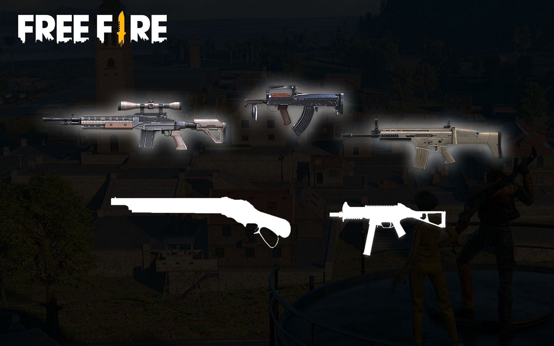 These are some of the the best weapons in Free Fire (image via Sportskeeda)