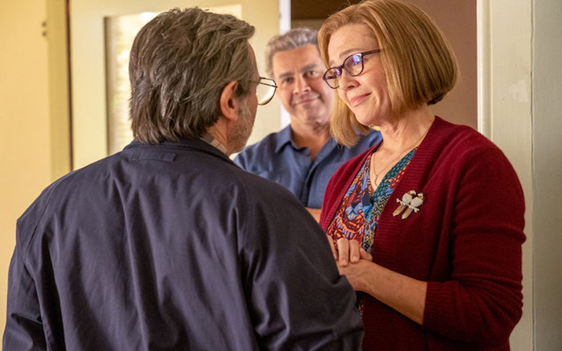 Still from NBC&#039;s This Is Us Season 6 Episode 2 - Nicky, Miguel and Rebecca (Image via NBC)