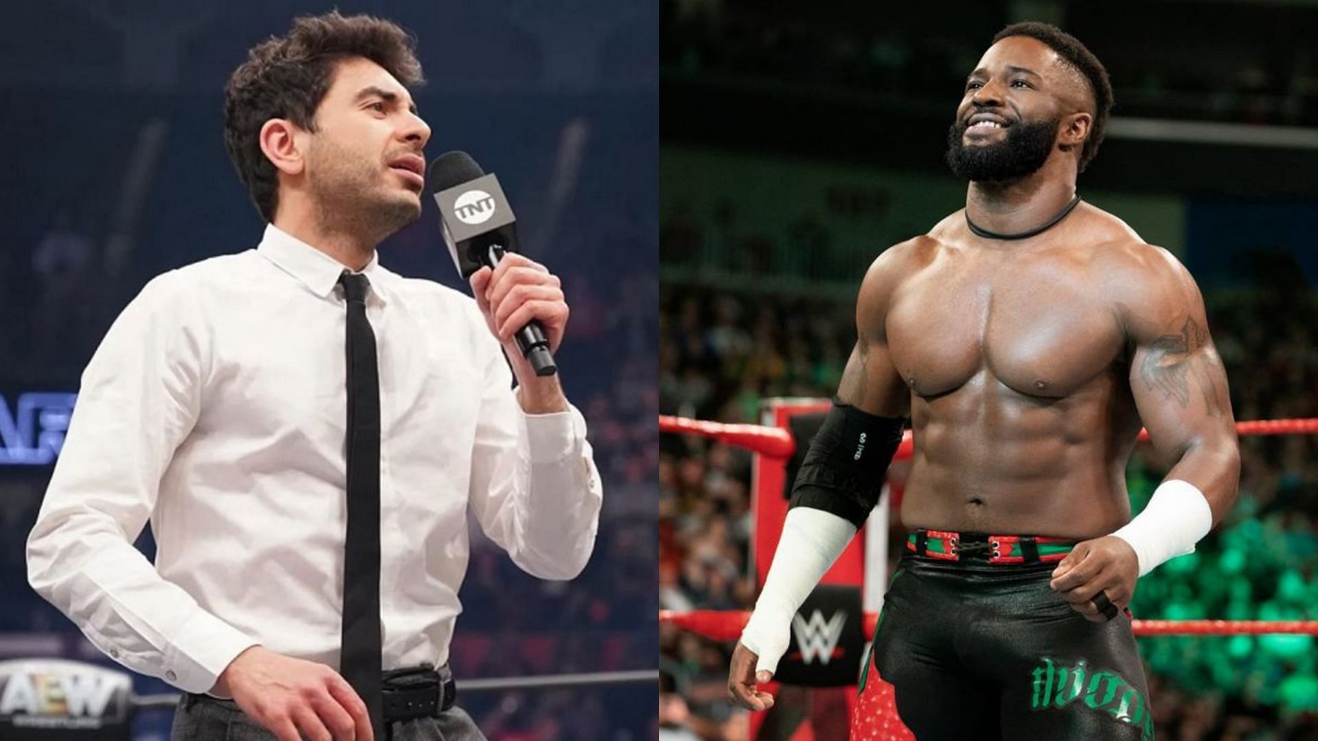 Tony Khan (left) can make a potential megastar out of Cedric Alexander (right)