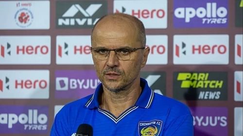 Chennaiyin FC head coach Bozidar Bandovic spoke to the media ahead of the game against FC Goa (PC: ISL Media)