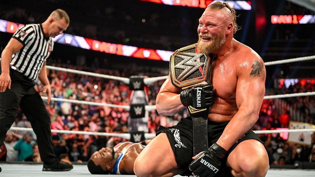 Brock Lesnar dethroned Big E at WWE Day 1