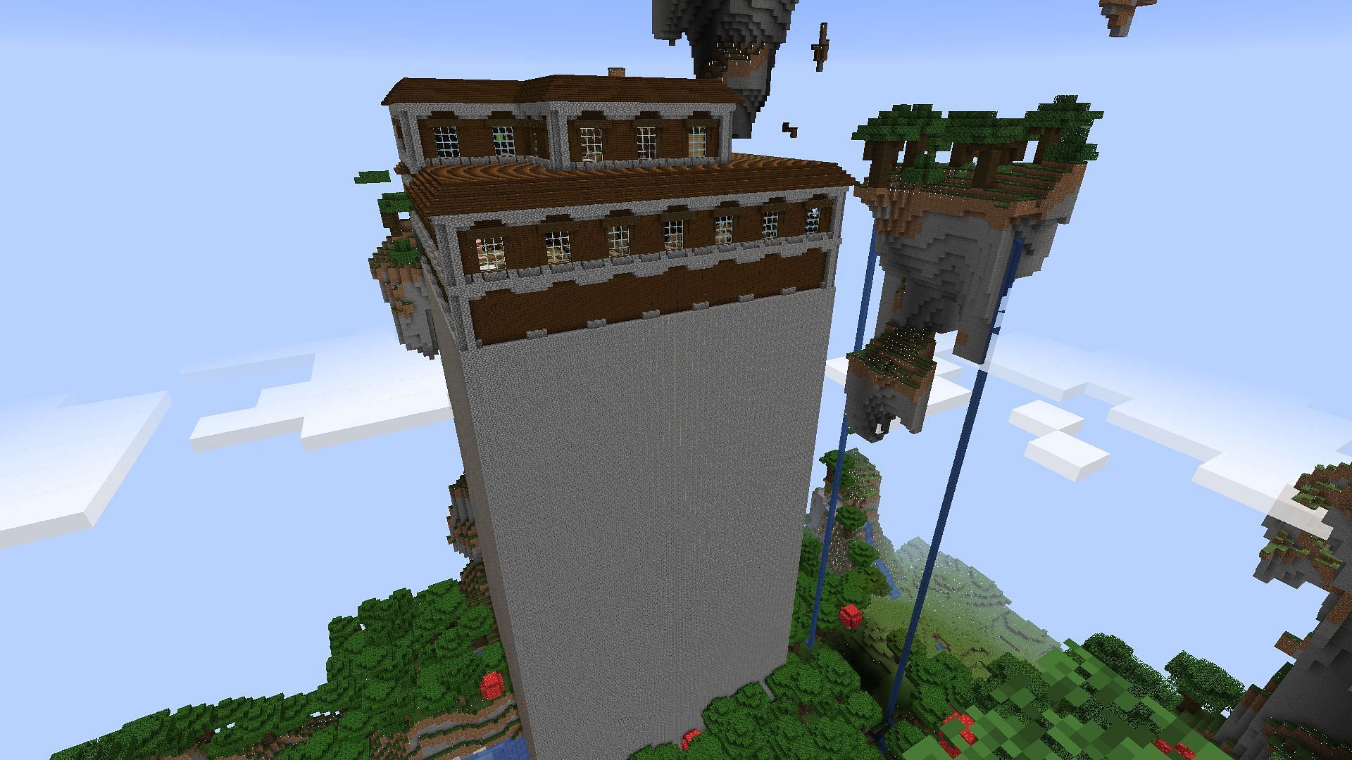 Glitched mansion (Image via Minecraft)