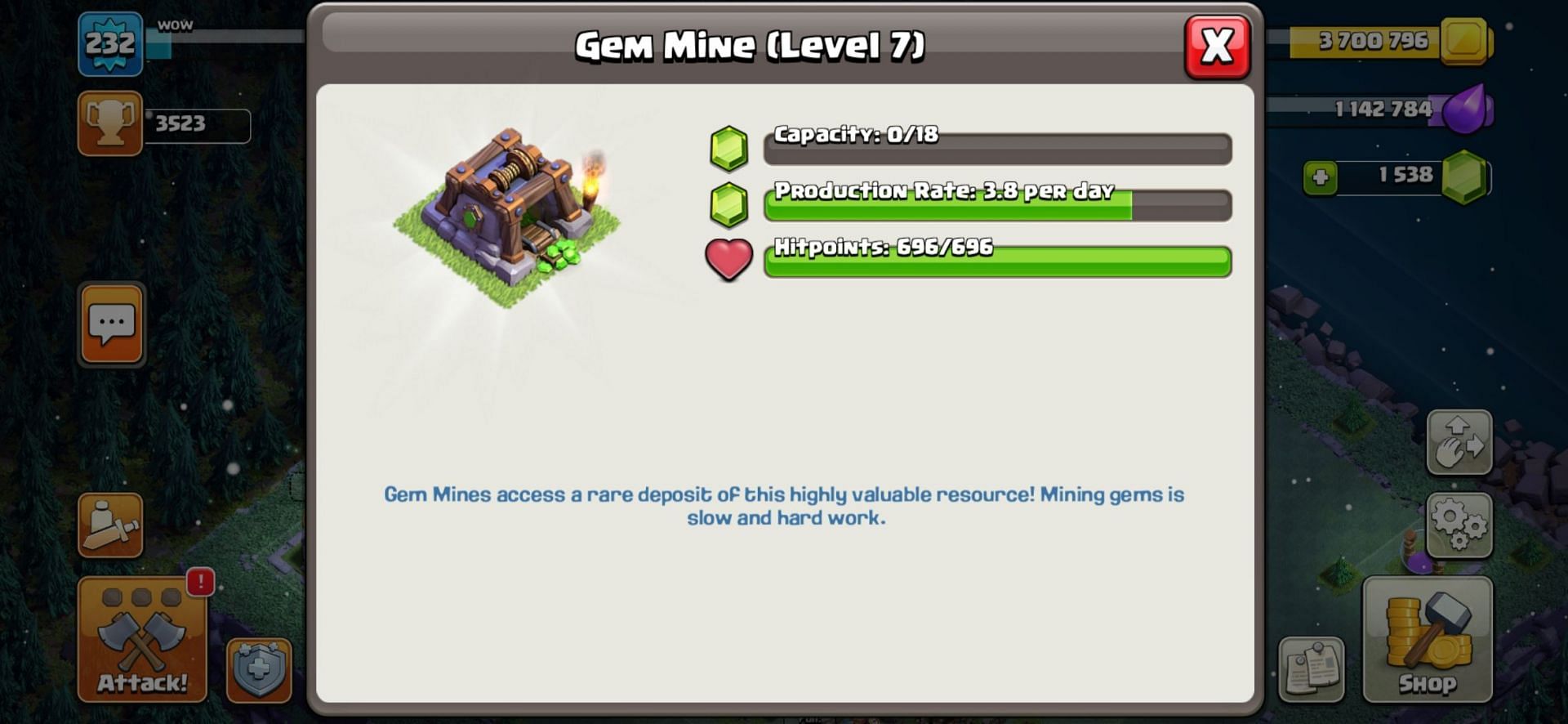 Gem Mine in builder base (Image via Sportskeeda)